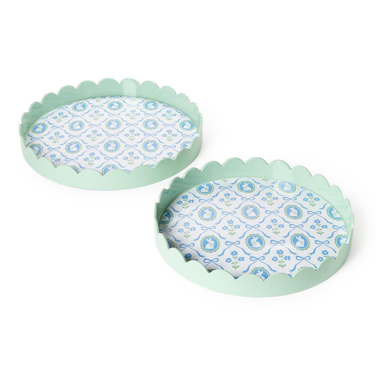 Bunnies and Bows Tray - 2 sizes - The Preppy Bunny