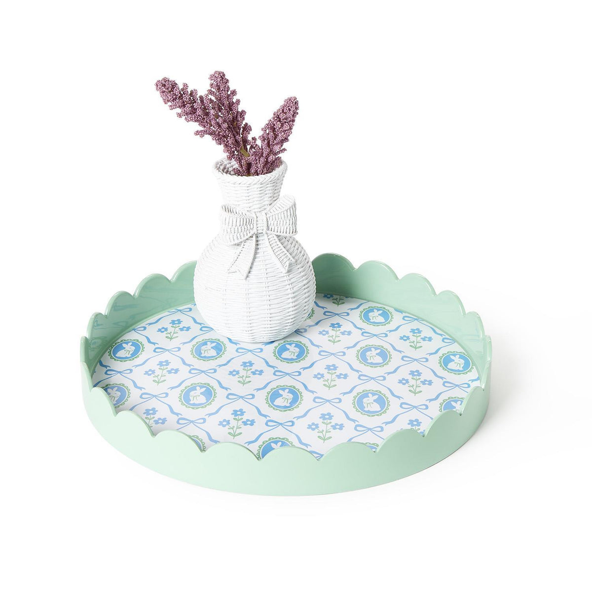 Bunnies and Bows Tray - 2 sizes - The Preppy Bunny