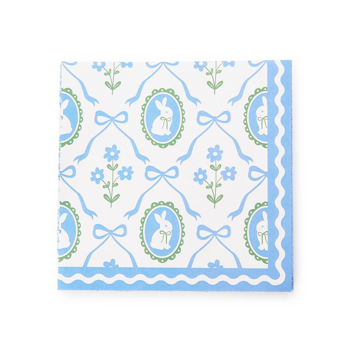 Bunnies and Bows 3-Ply Paper Cocktail Napkins - The Preppy Bunny