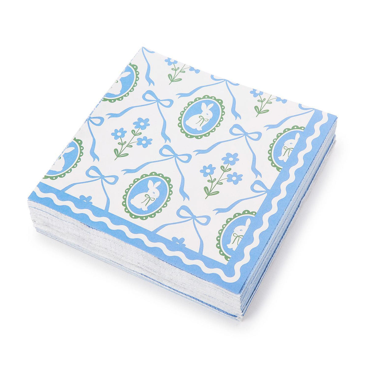 Bunnies and Bows 3-Ply Paper Cocktail Napkins - The Preppy Bunny