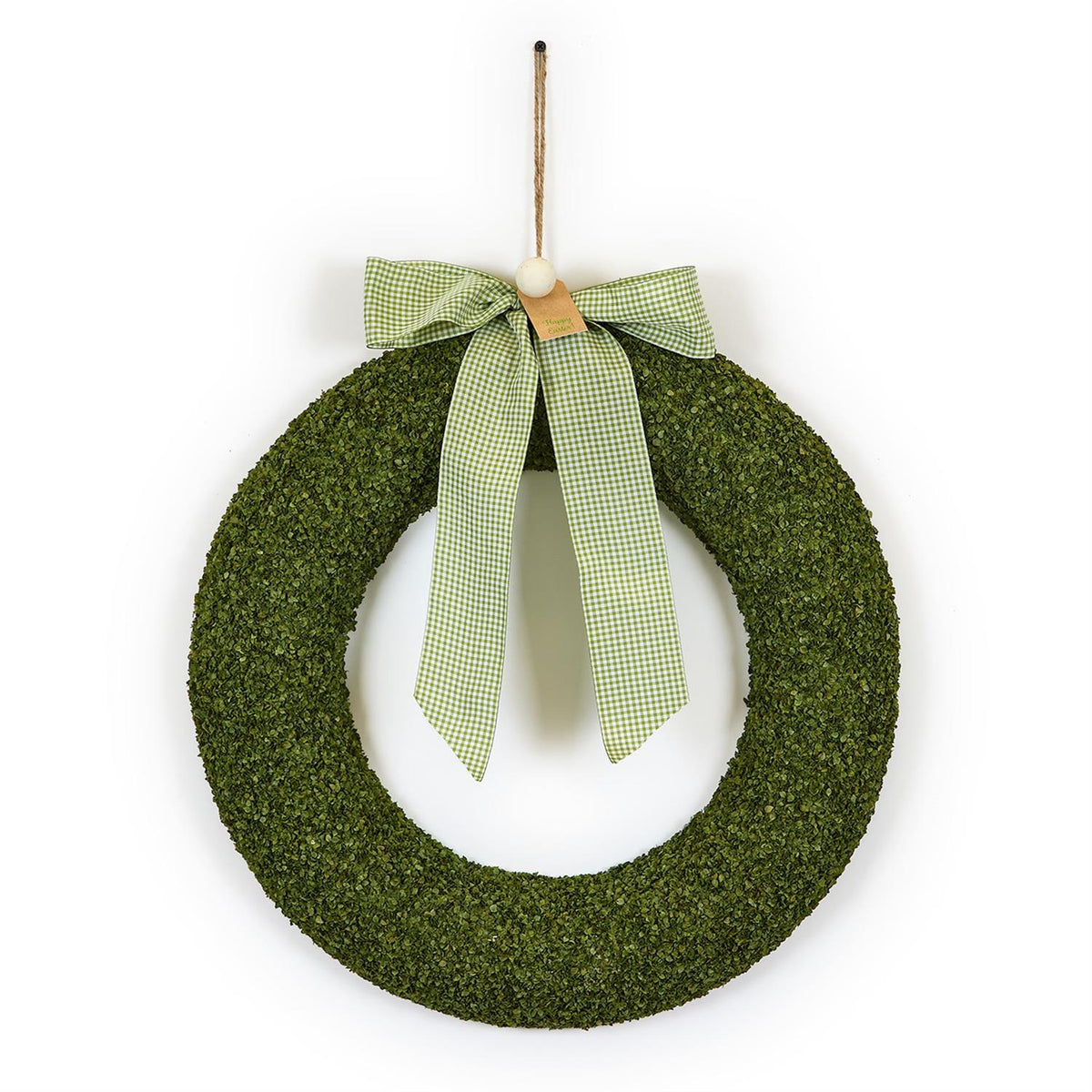 Easter Buckwheat Husk Wreath with Bow - The Preppy Bunny