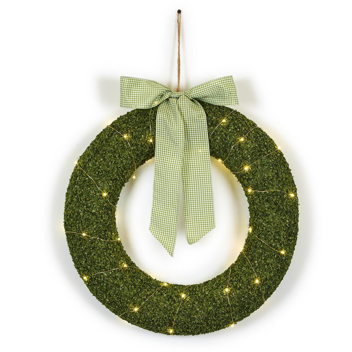Easter Buckwheat Husk Wreath with Bow - The Preppy Bunny