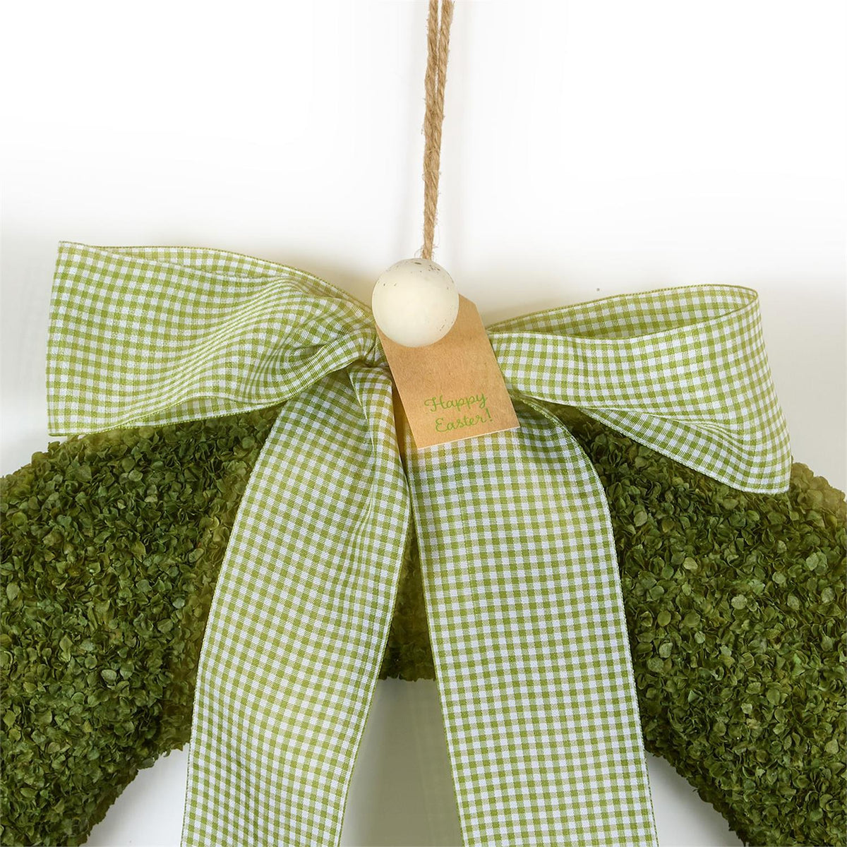 Easter Buckwheat Husk Wreath with Bow - The Preppy Bunny
