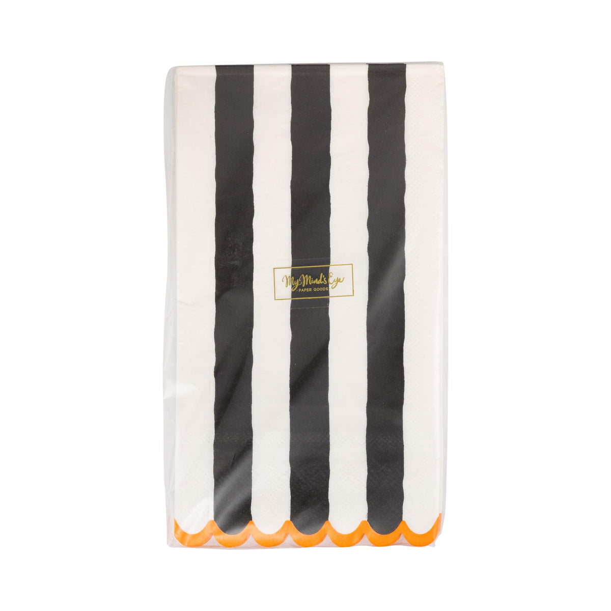 Black and Cream Striped Dinner Napkin