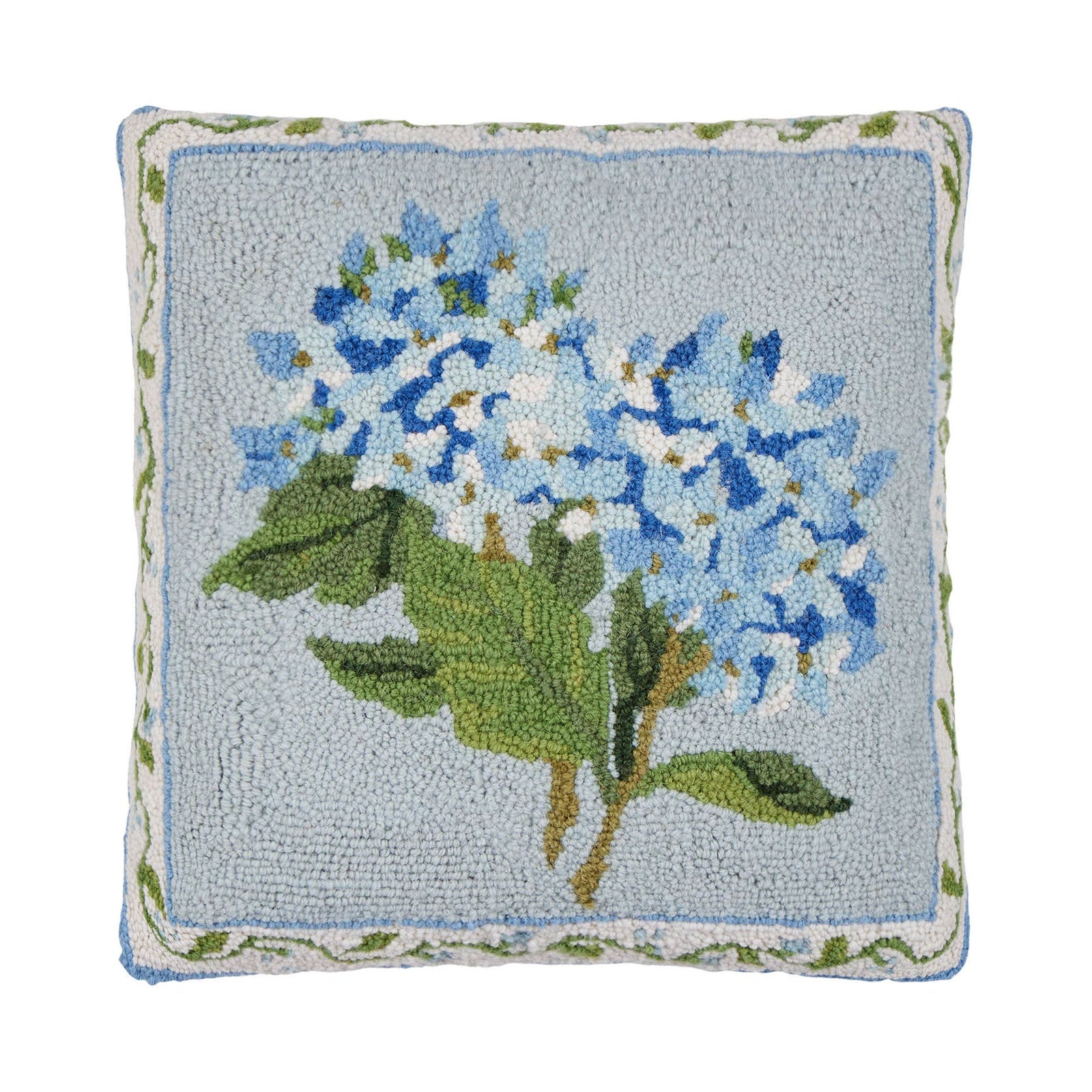 Blue Hydrangea Hook Pillow - The Preppy Bunny