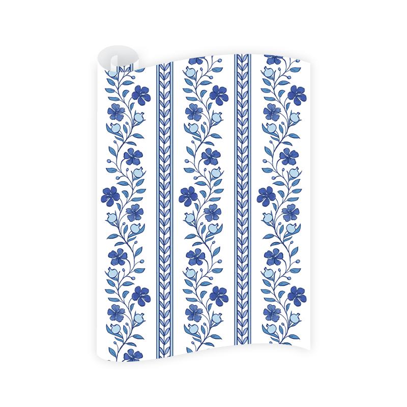 Bombay Blue Wrapping Paper - The Preppy Bunny