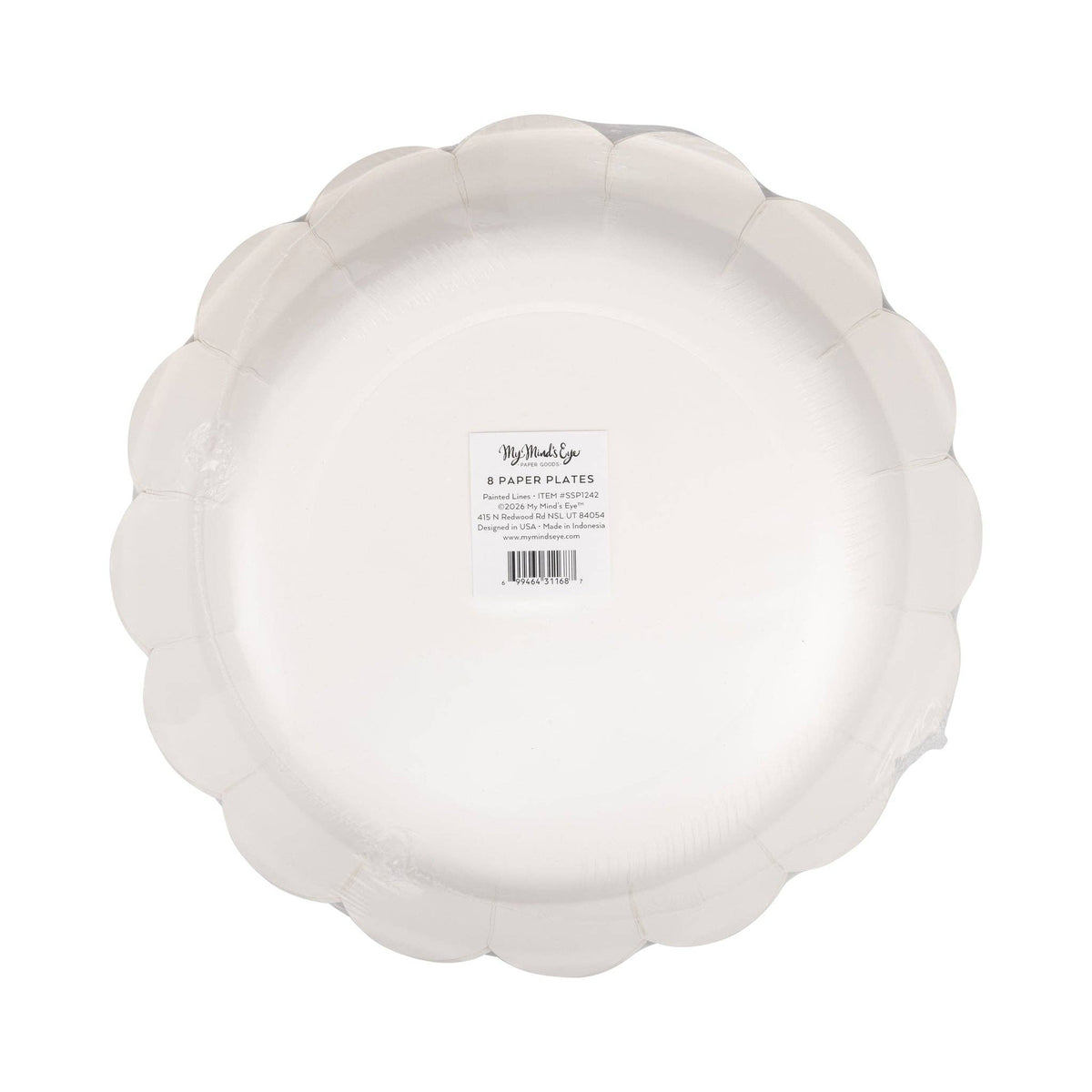Red Striped Paper Plates - 11" - The Preppy Bunny