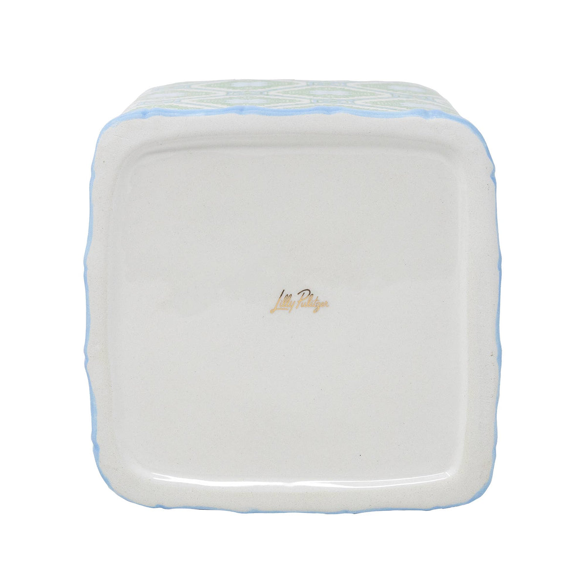 Tissue Holder in Bamboo Logo Trellis - The Preppy Bunny