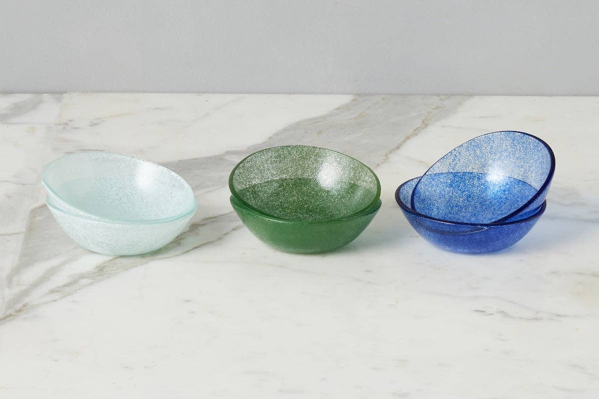 Glass Tasting Bowl in Spruce Green