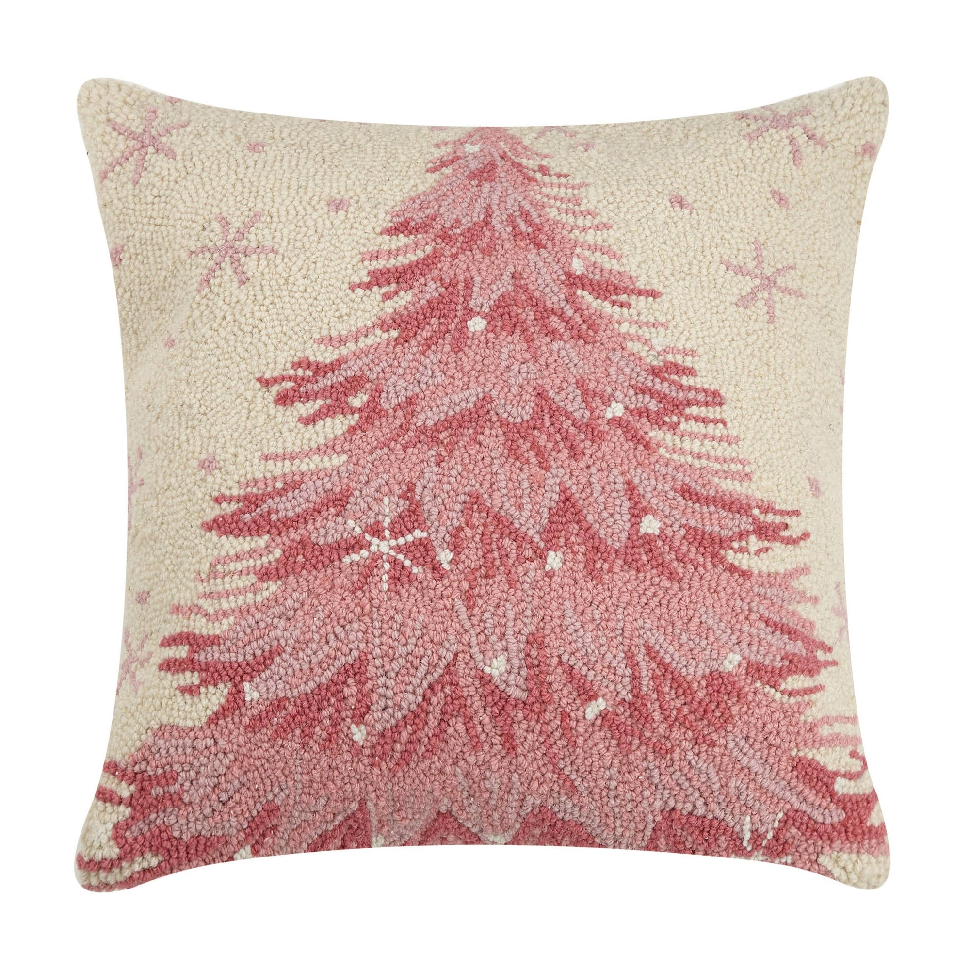 Pink Christmas Tree Hook Pillow - The Preppy Bunny