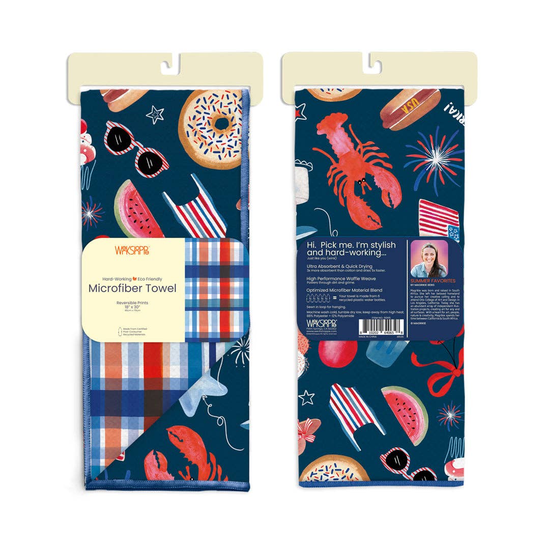 Summer Favorites Microfiber Kitchen Towel - The Preppy Bunny