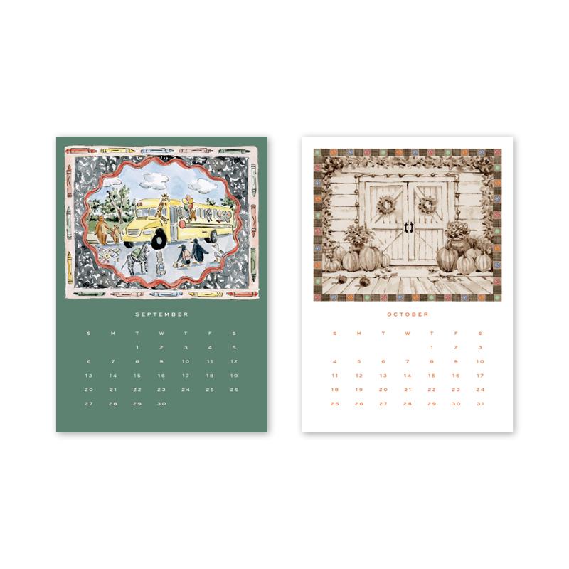 2026 Desktop Calendar - Refill Only - The Preppy Bunny