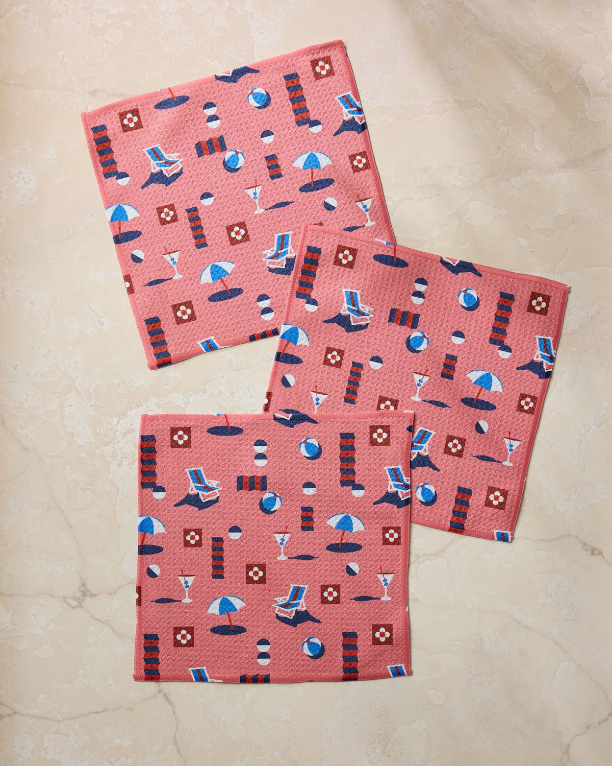 Geo Beach Day Dishcloth Set by Geometry