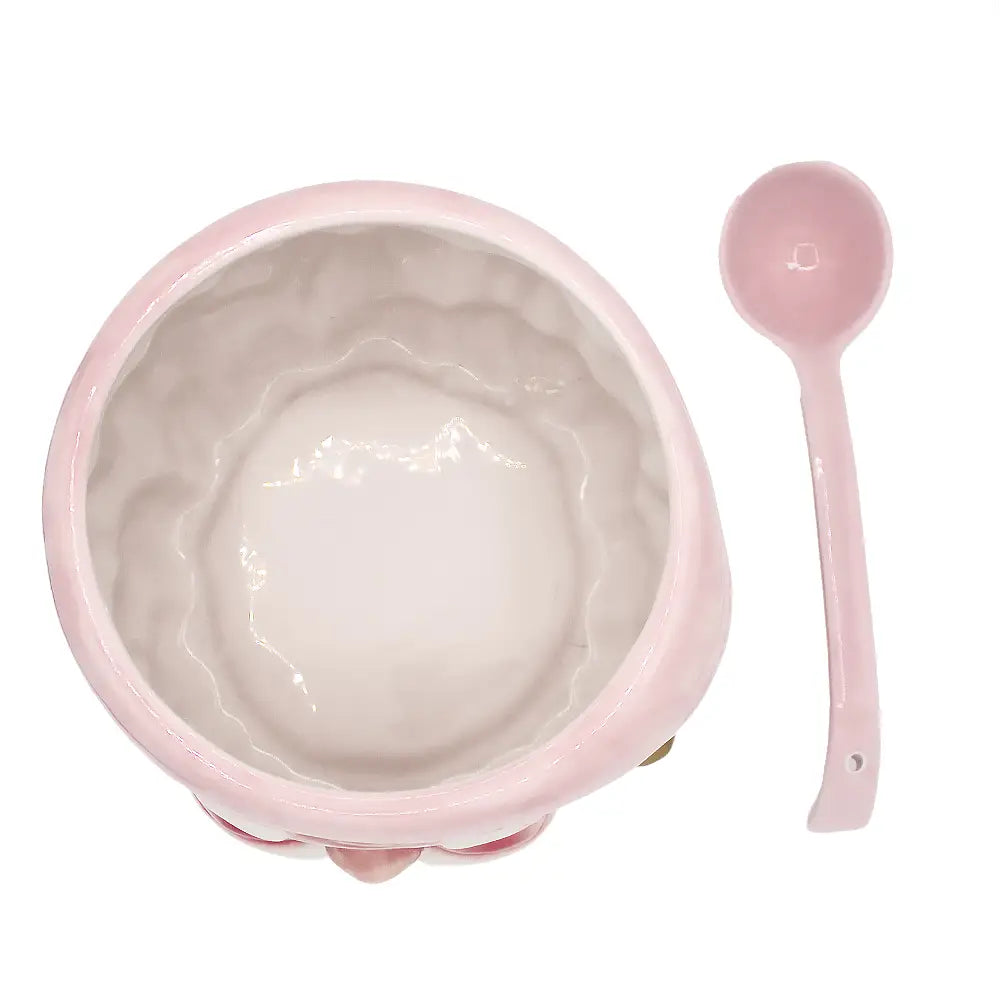 Pink Hat Santa Punch Bowl w/ Ladle