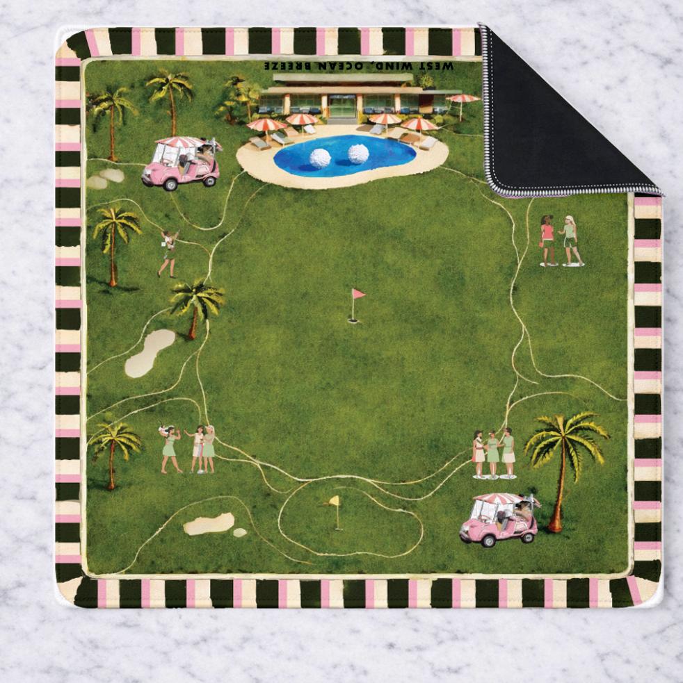 On the Green Golf Mahjong Mat
