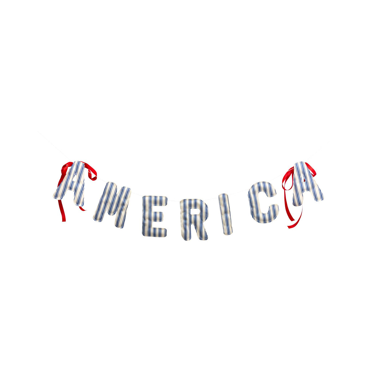 America Ticking Fabric Puffy Banner