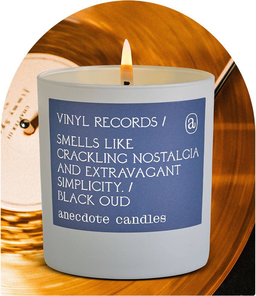 Vinyl Records (Black Oud) Candle: 9 oz Boxed Tumbler - The Preppy Bunny