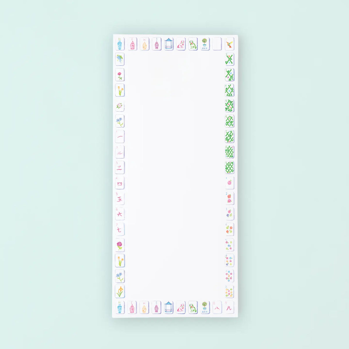 Sunset Mahjong Tiles Border Listpad