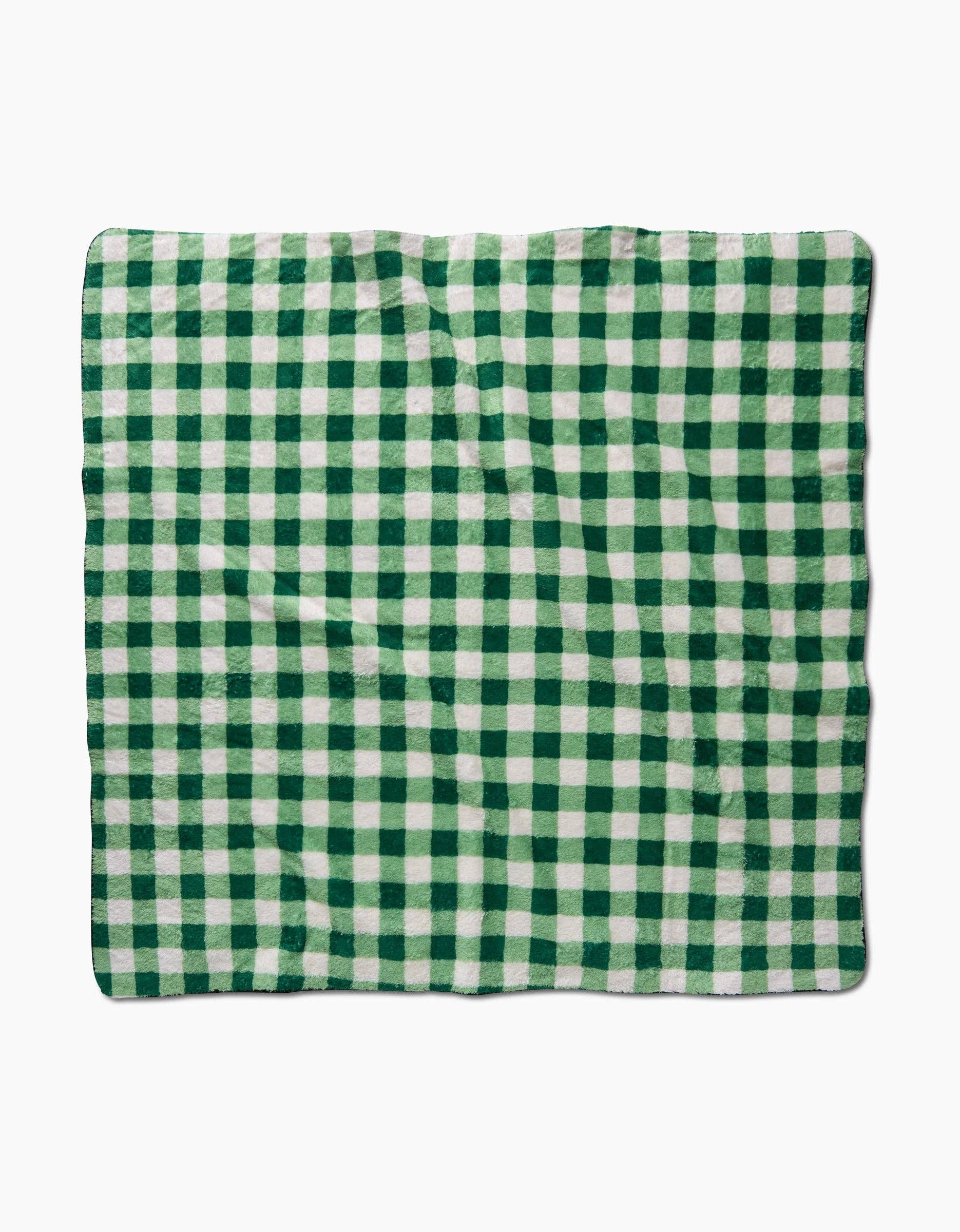 Grass Plaid Plush Pet Towel by Geometry - The Preppy Bunny