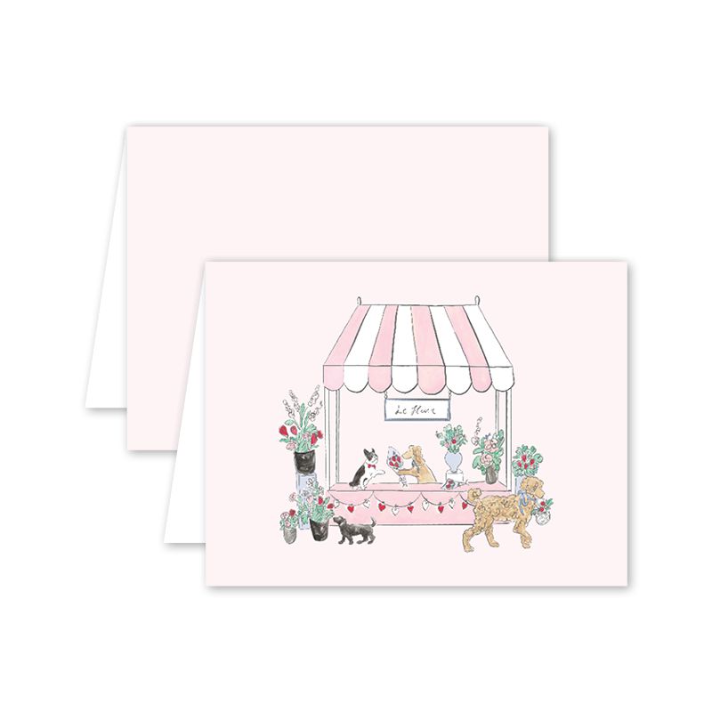 Lovely Blooms Pups Notecard Set - The Preppy Bunny