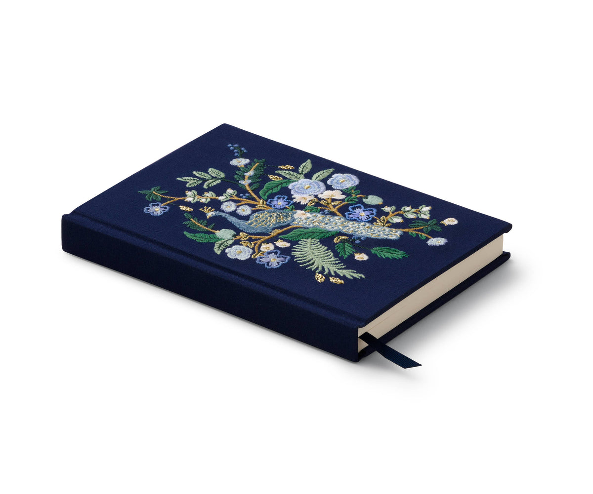 Peacock Embroidered Journal - The Preppy Bunny