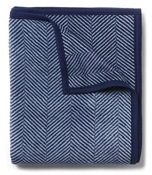 Harborview Herringbone Navy Blanket by ChappyWrap - The Preppy Bunny