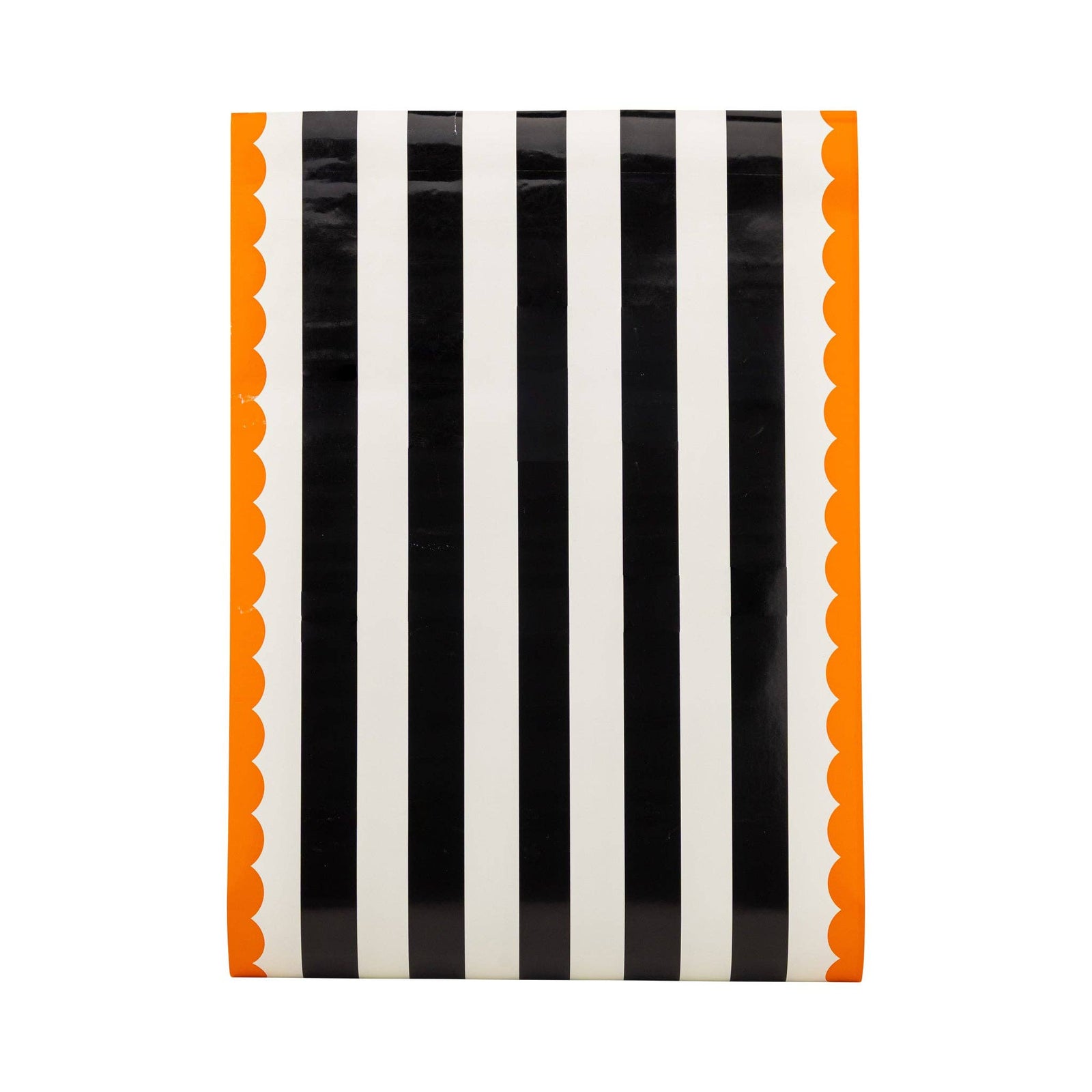 Orange and Black Striped Paper Table Runner - The Preppy Bunny