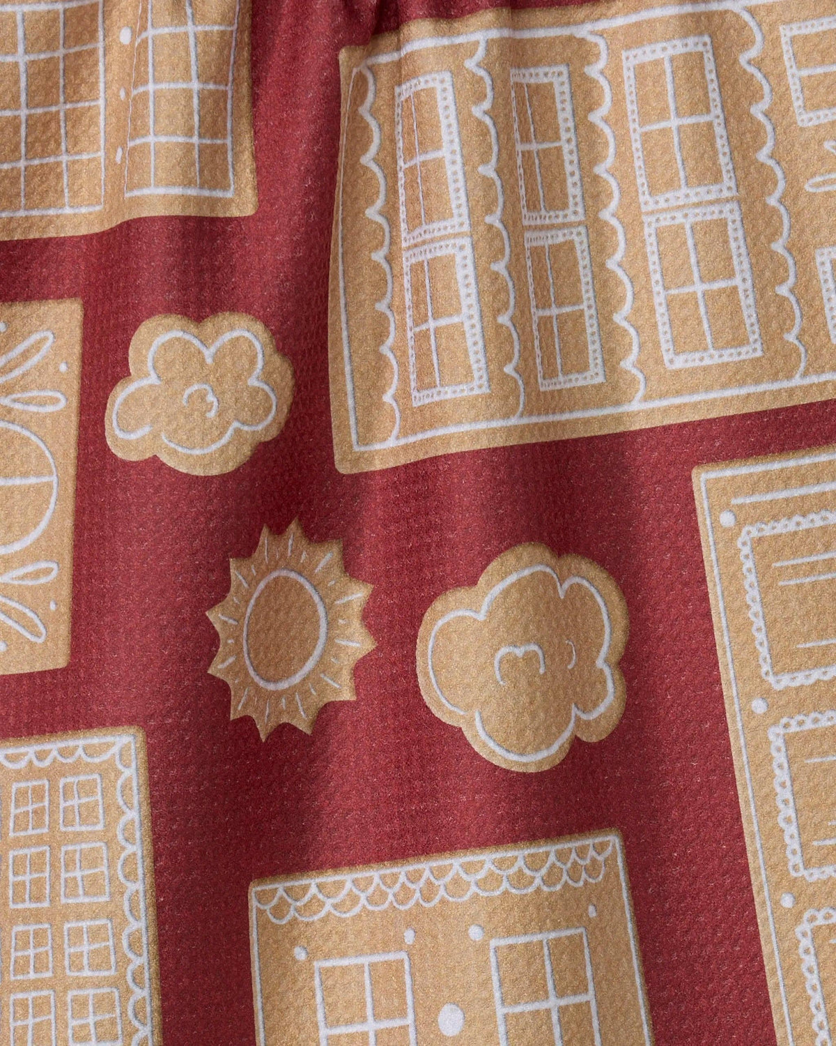 Gingerbread City Tea Towel by Geometry