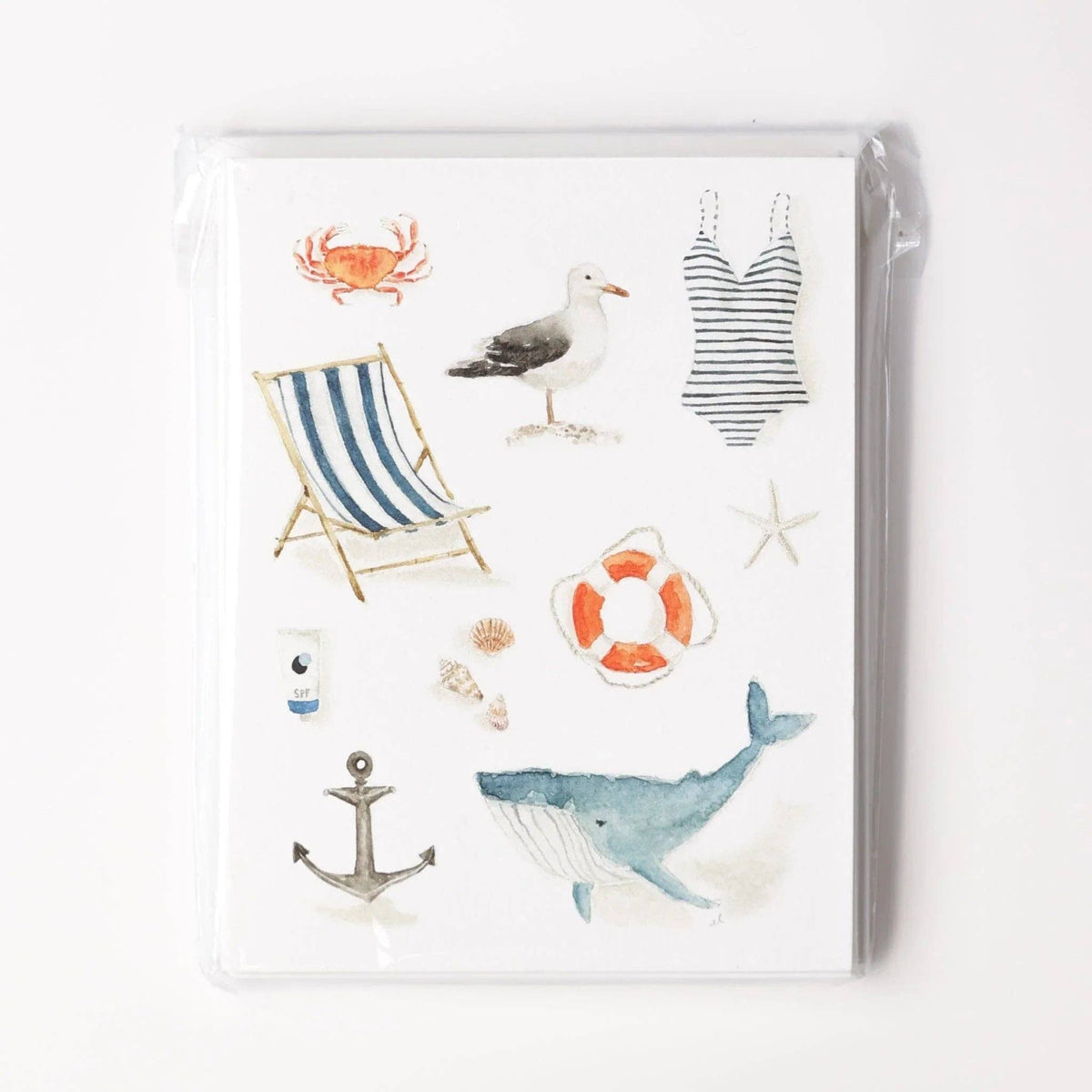 Seaside notecards - The Preppy Bunny