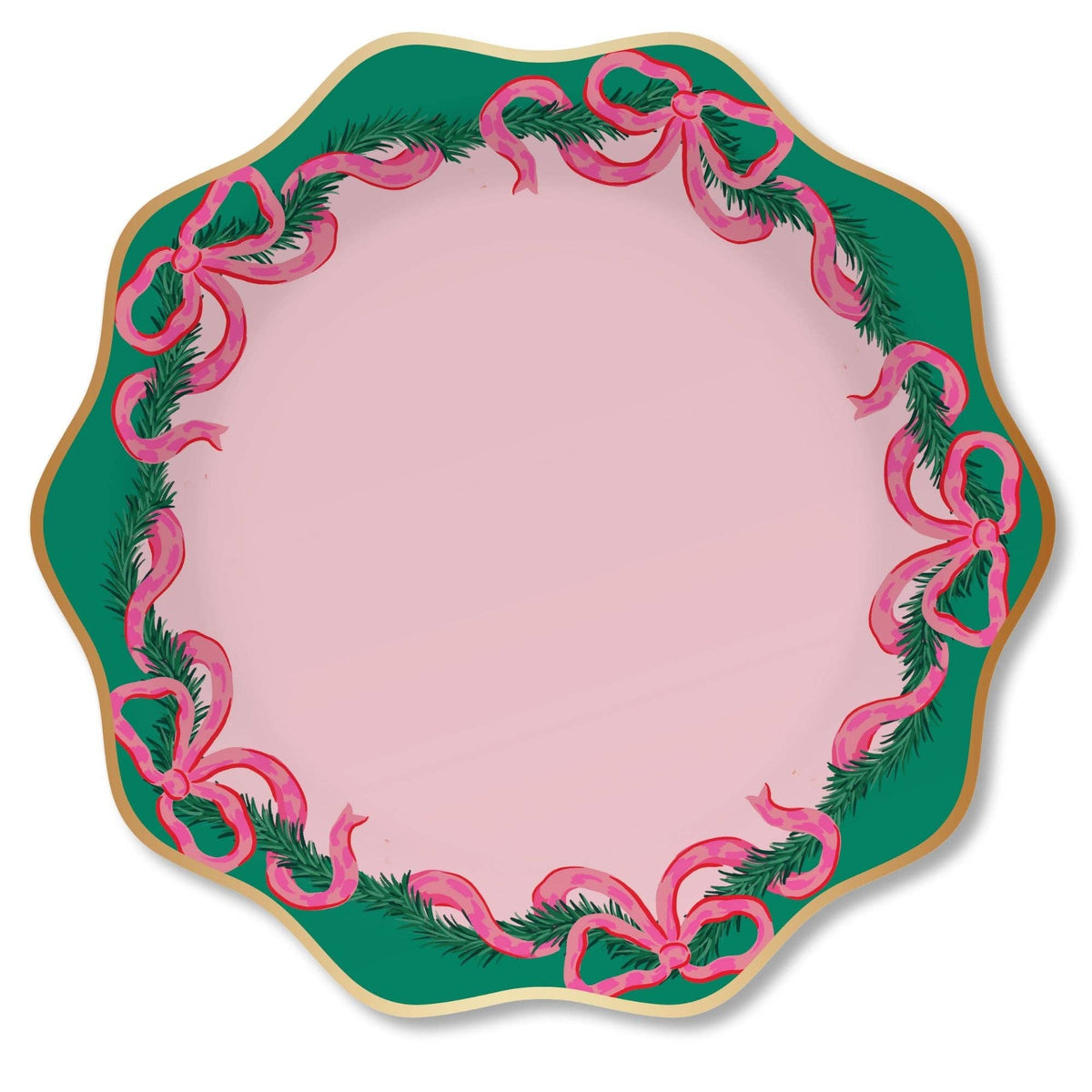 Pink Bow Paper Plates