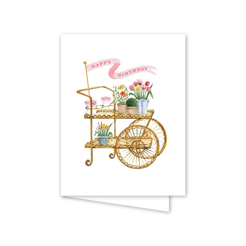 Flower Cart Birthday Card