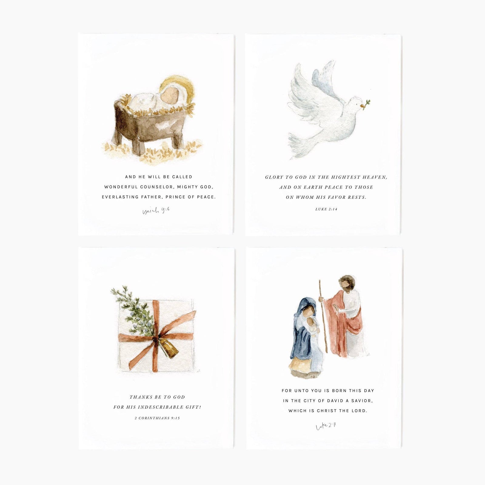Christmas Scripture Notecard Set - The Preppy Bunny