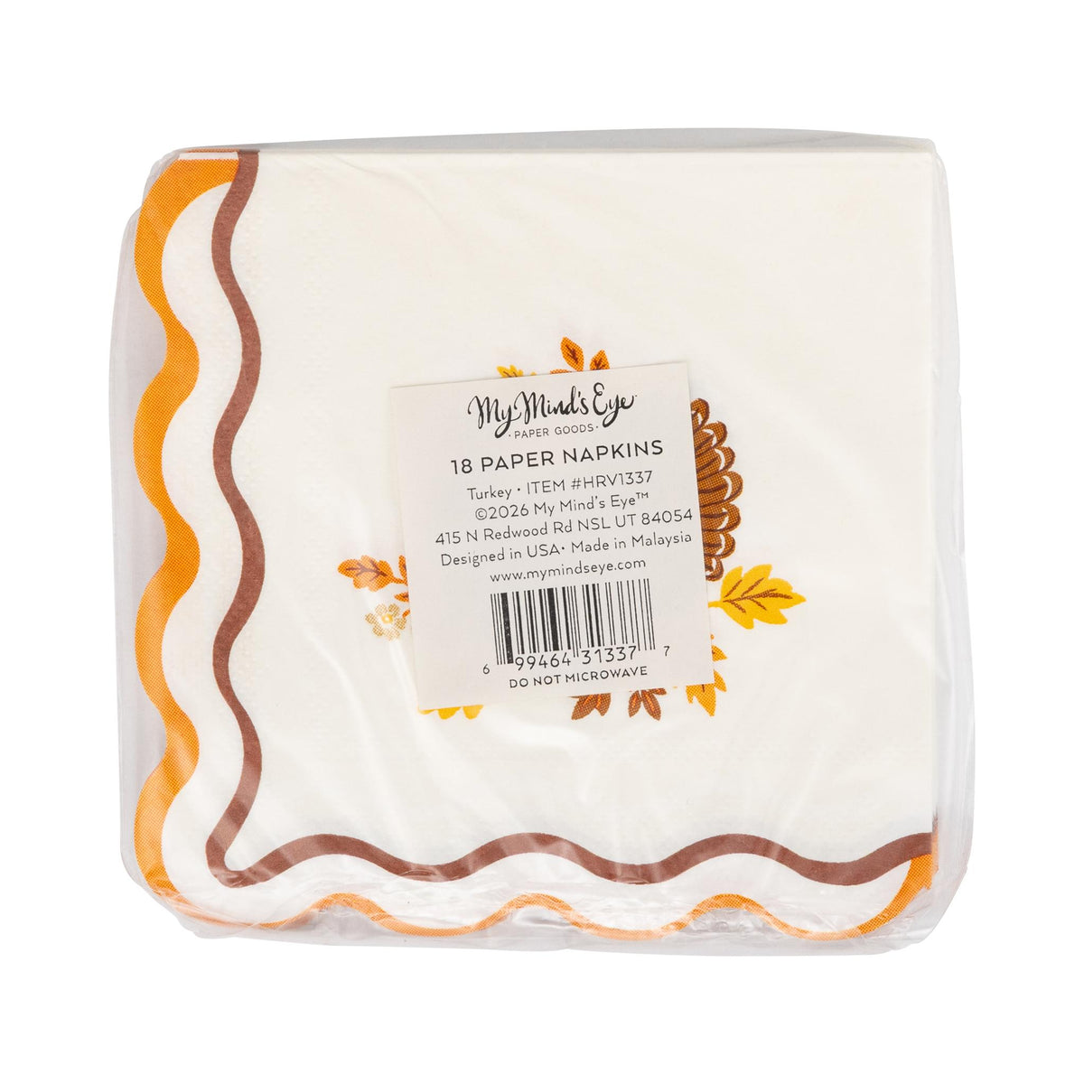 Harvest Turkey Cocktail Paper Napkins