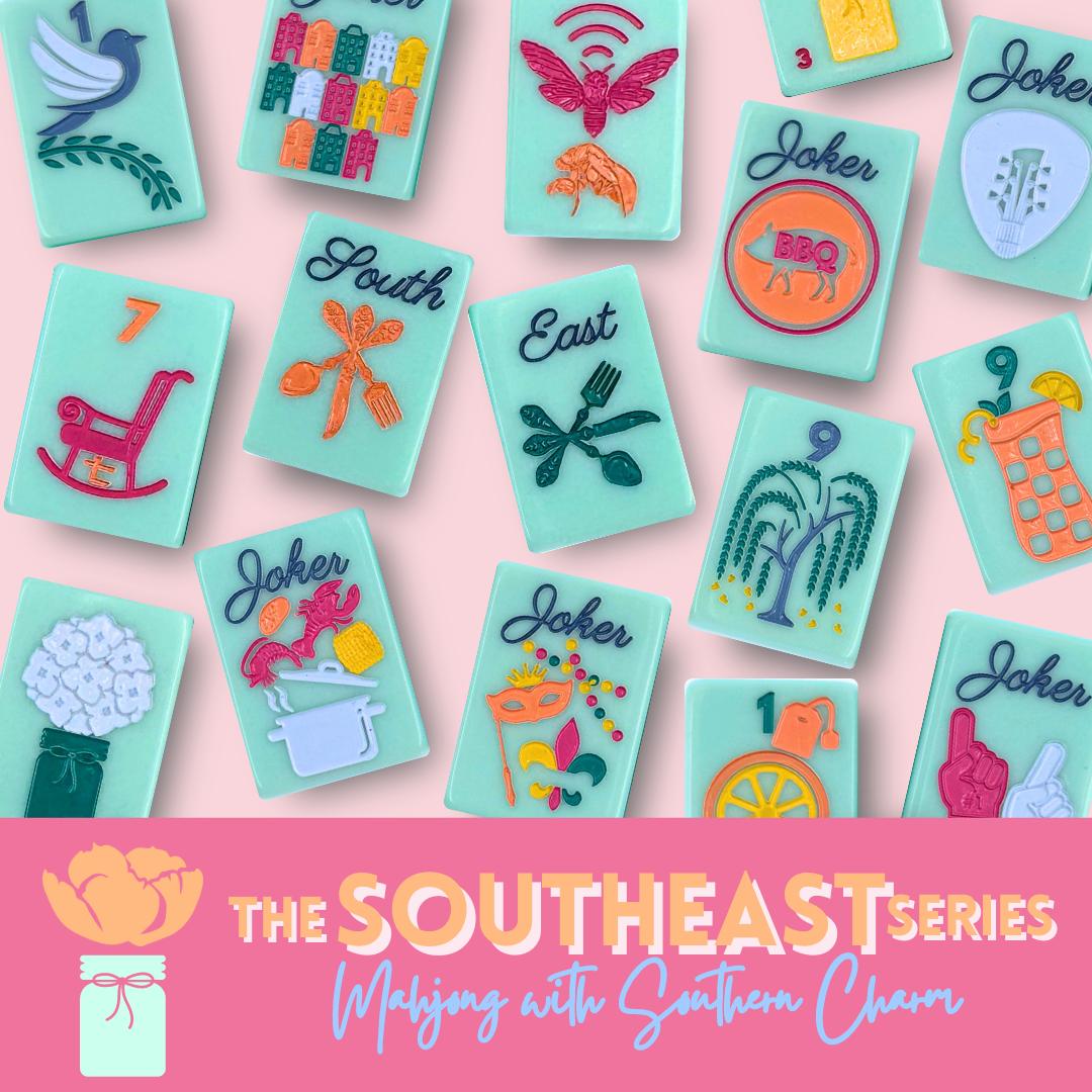 THE SOUTHEAST SERIES | Mahjong Set with Southern Charm - The Preppy Bunny