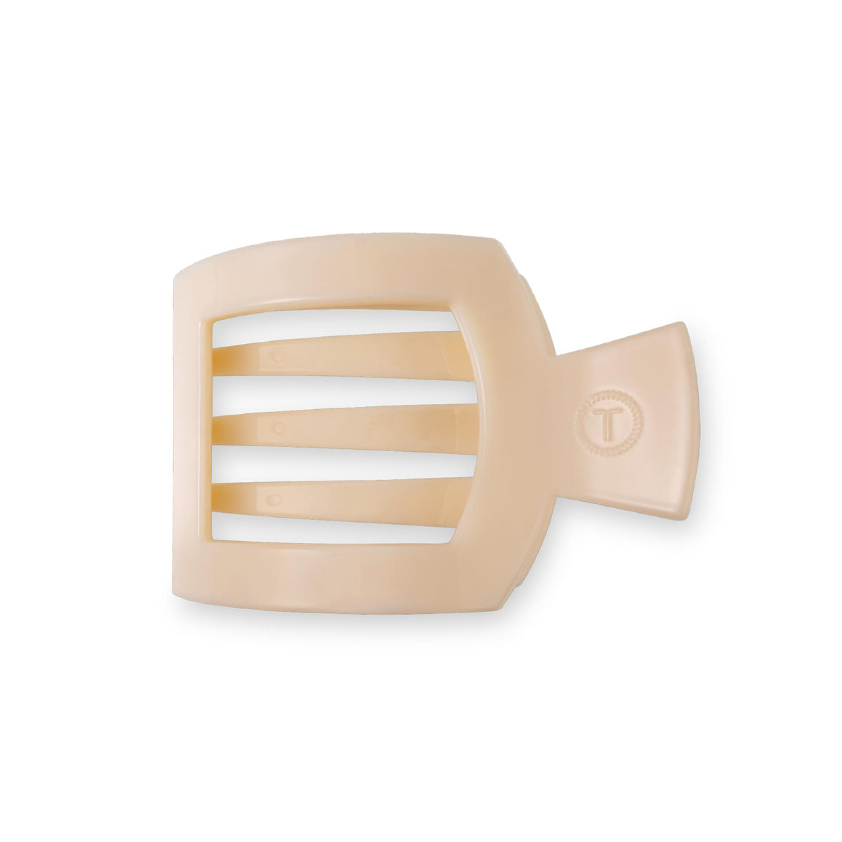 Square Flat Hair Clip | Small | Almond Beige