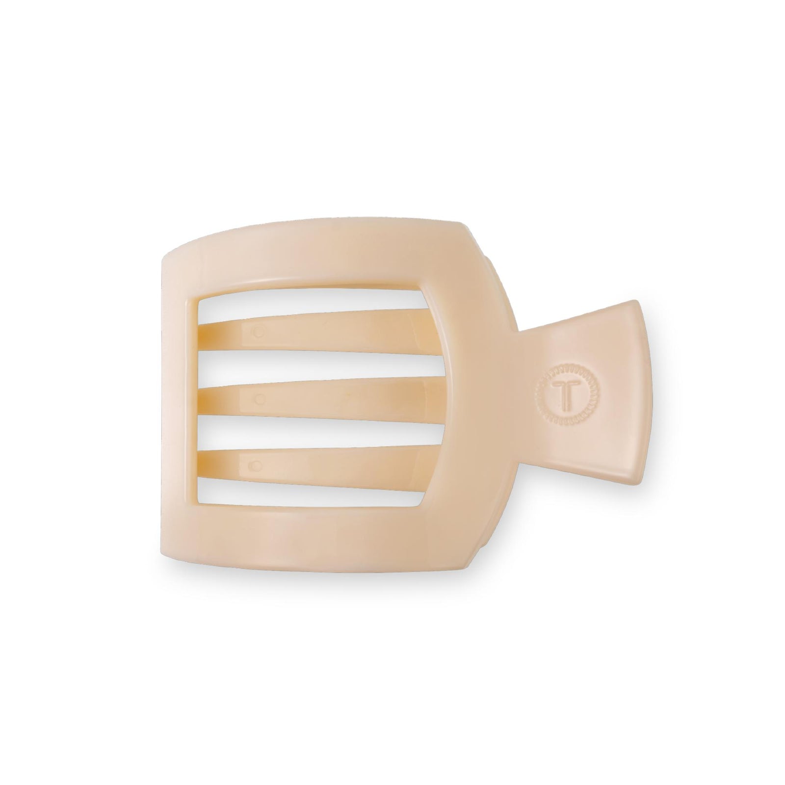 Square Flat Hair Clip | Small | Almond Beige - The Preppy Bunny
