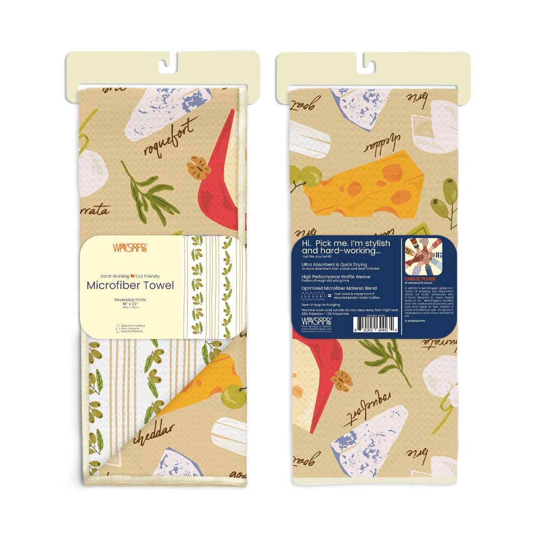 Cheese Please Microfiber Kitchen Towel