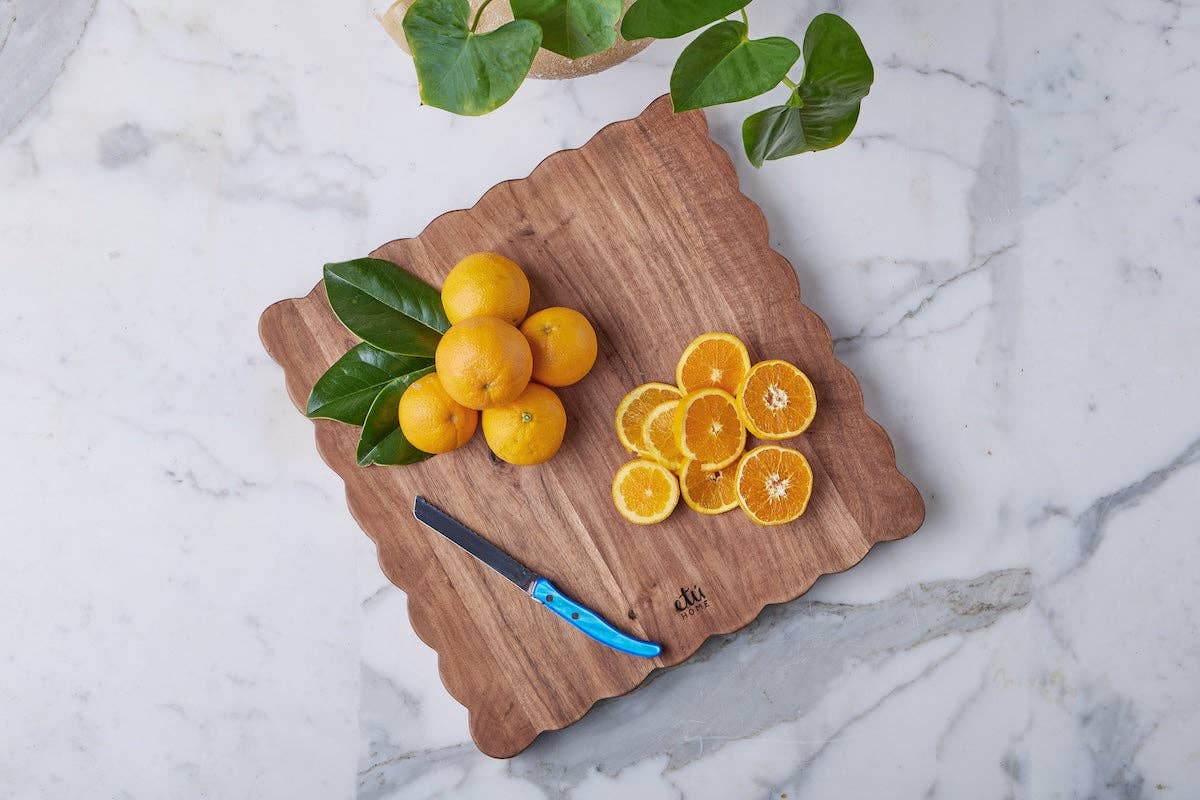 Scalloped Square Cutting Board - Large - The Preppy Bunny