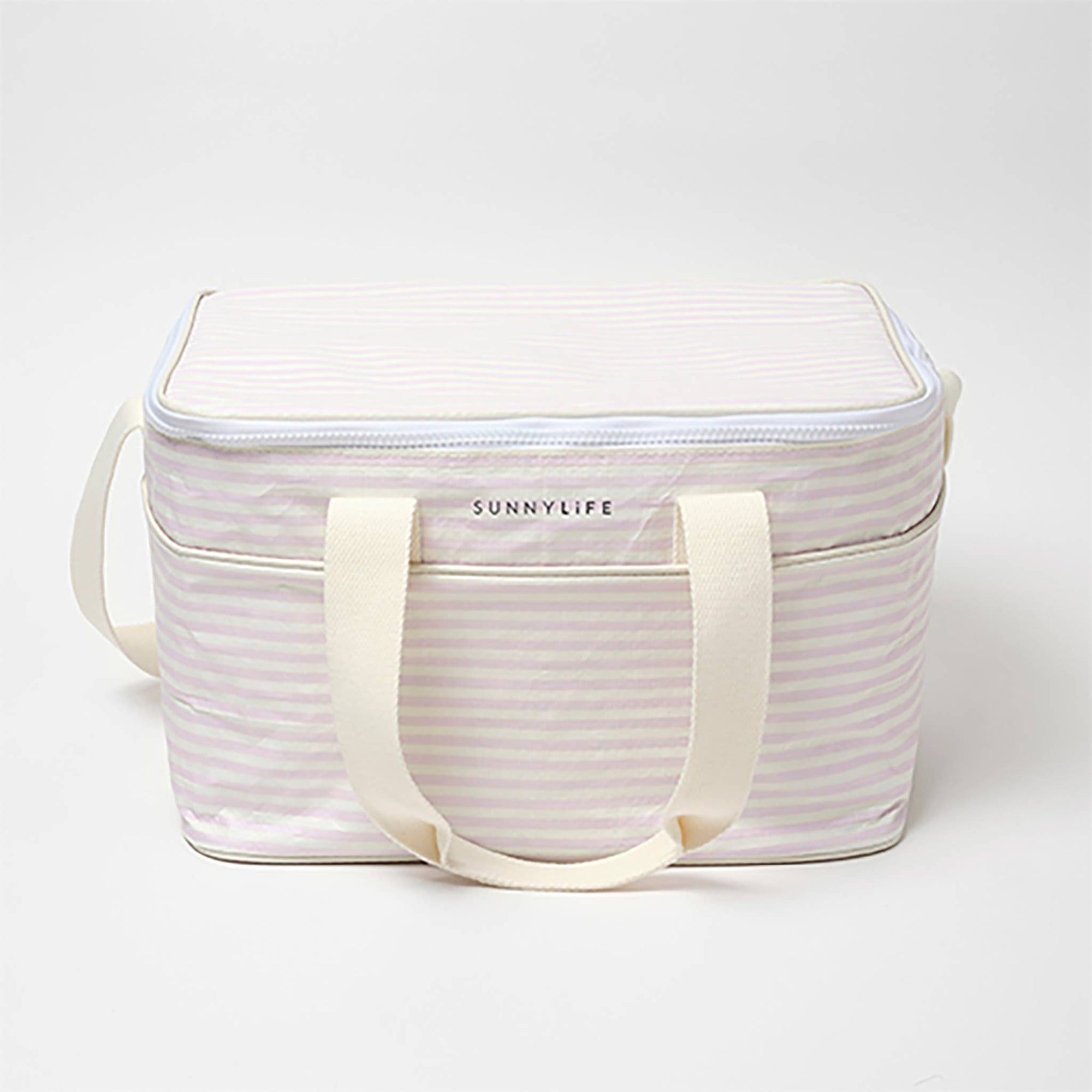 Light Cooler Bag Lazy Days Pink Stripe - The Preppy Bunny