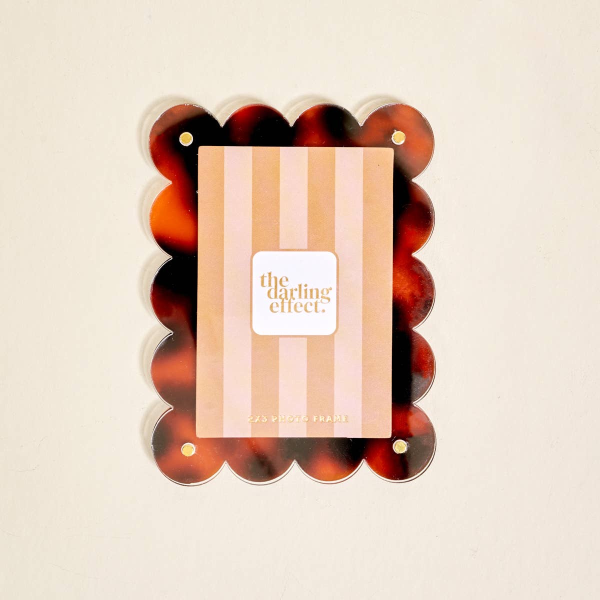 Mini Acrylic Picture Frame Magnet in Tortoise Pattern
