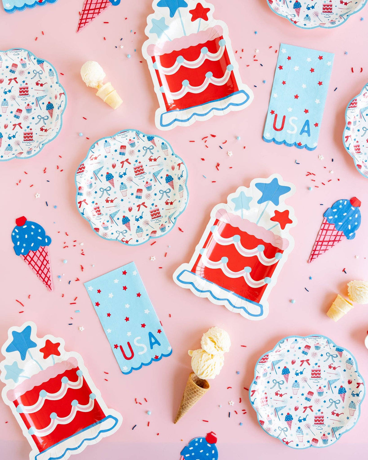 Summer Cake Shaped 11" Paper Plates - The Preppy Bunny