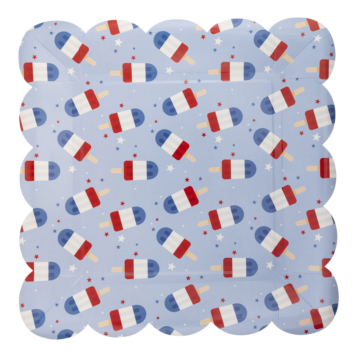 Blue Popsicles Paper Plates - The Preppy Bunny
