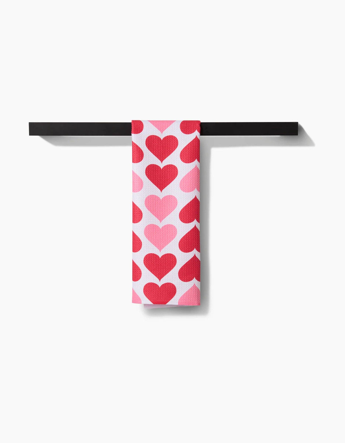 Blushing Hearts Tea Towel by Geometry