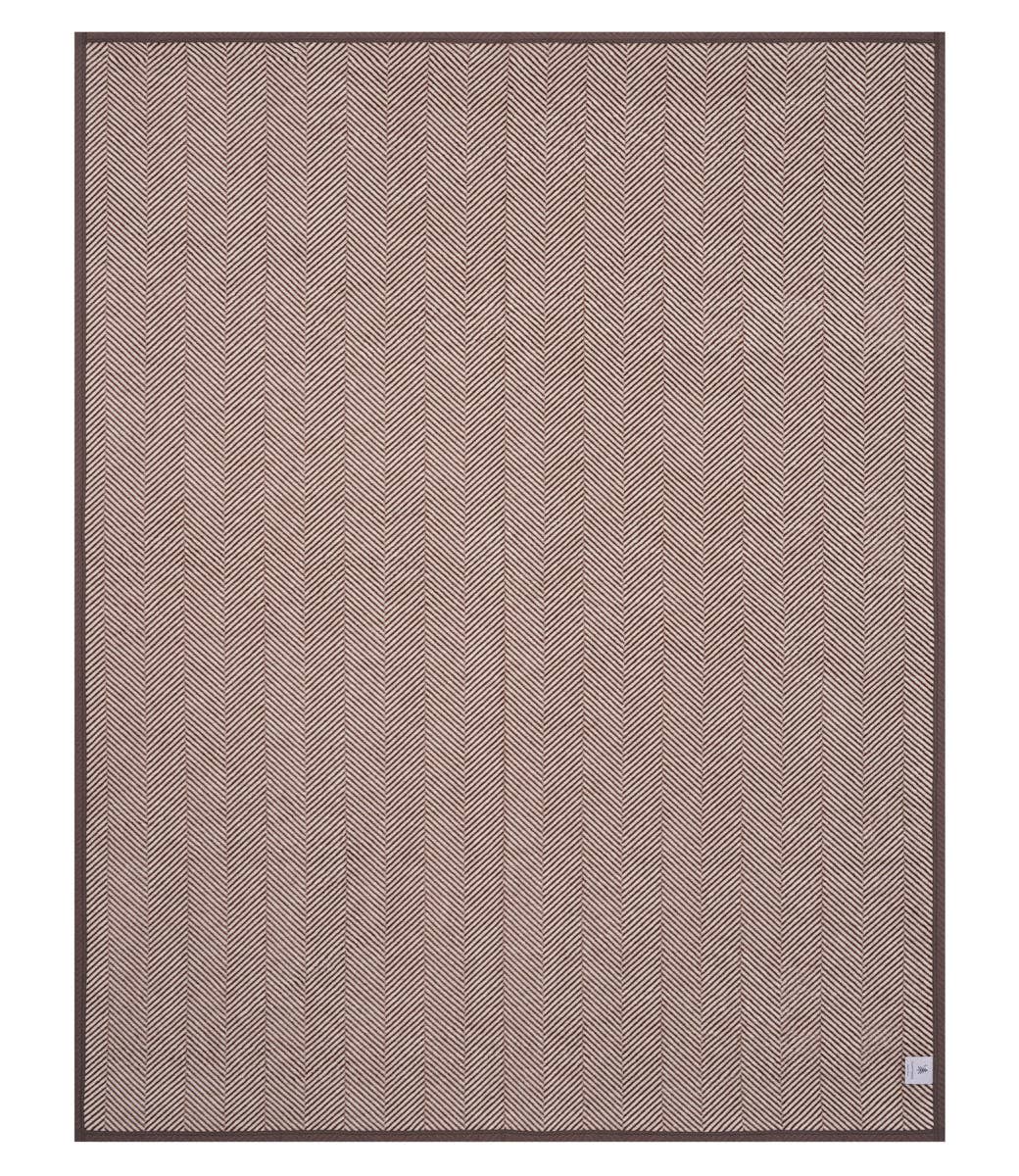Harborview Herringbone Chocolate Blanket by ChappyWrap