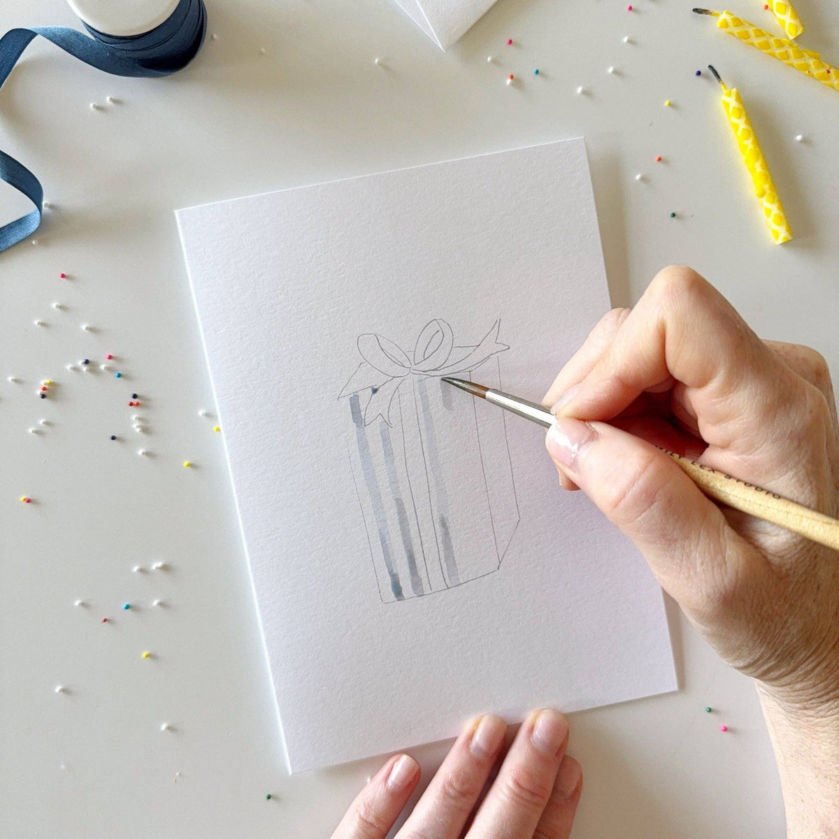 Celebrate - paintable notecards - The Preppy Bunny