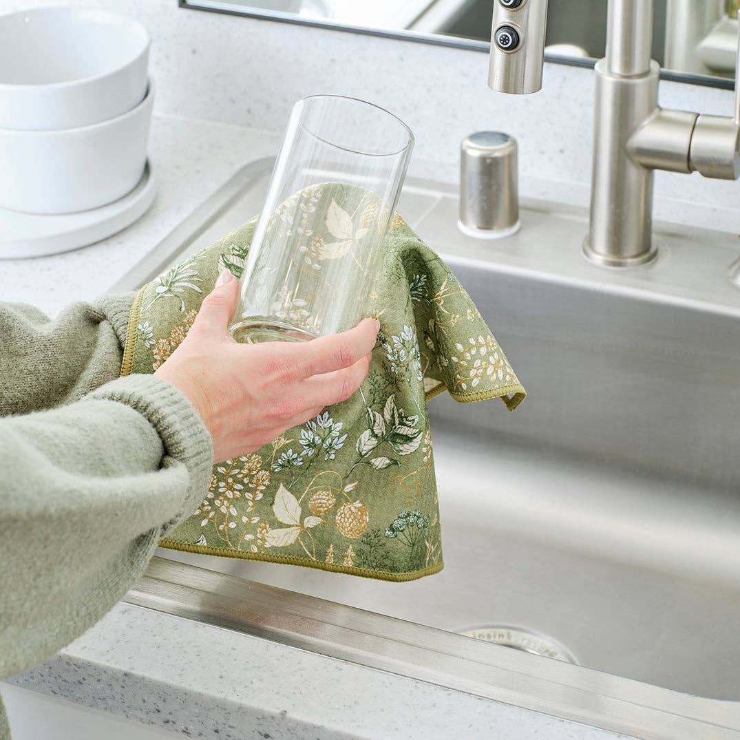 Kitchen Herbs All Purpose Towels, Ultra Absorbent, Set of 4