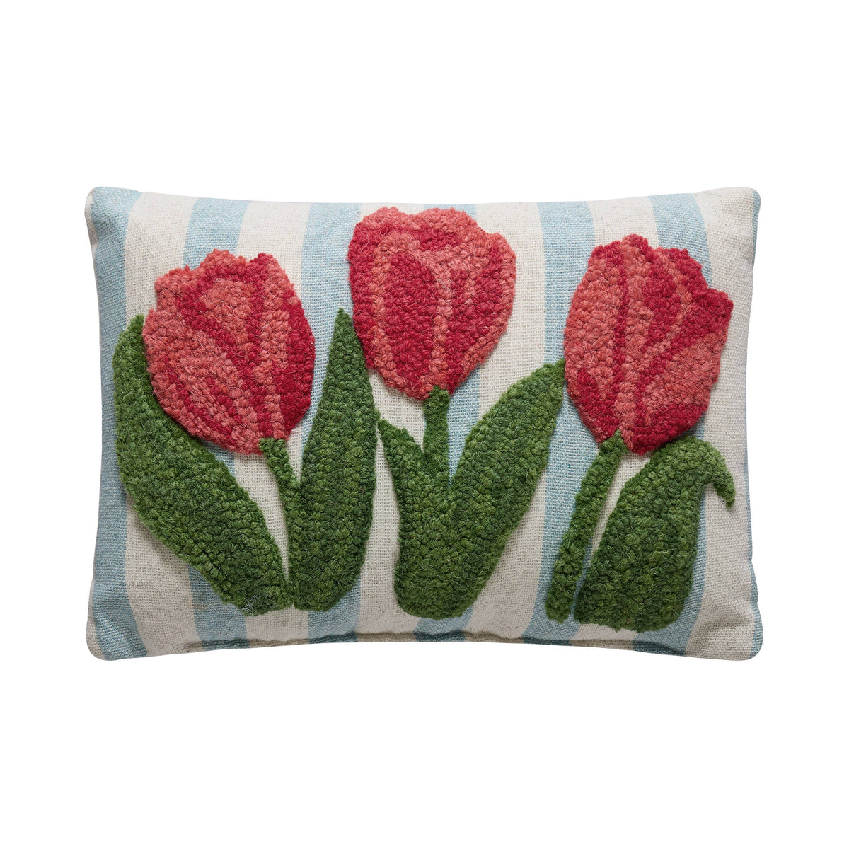 Stripe Tulips Hook Pillow - The Preppy Bunny