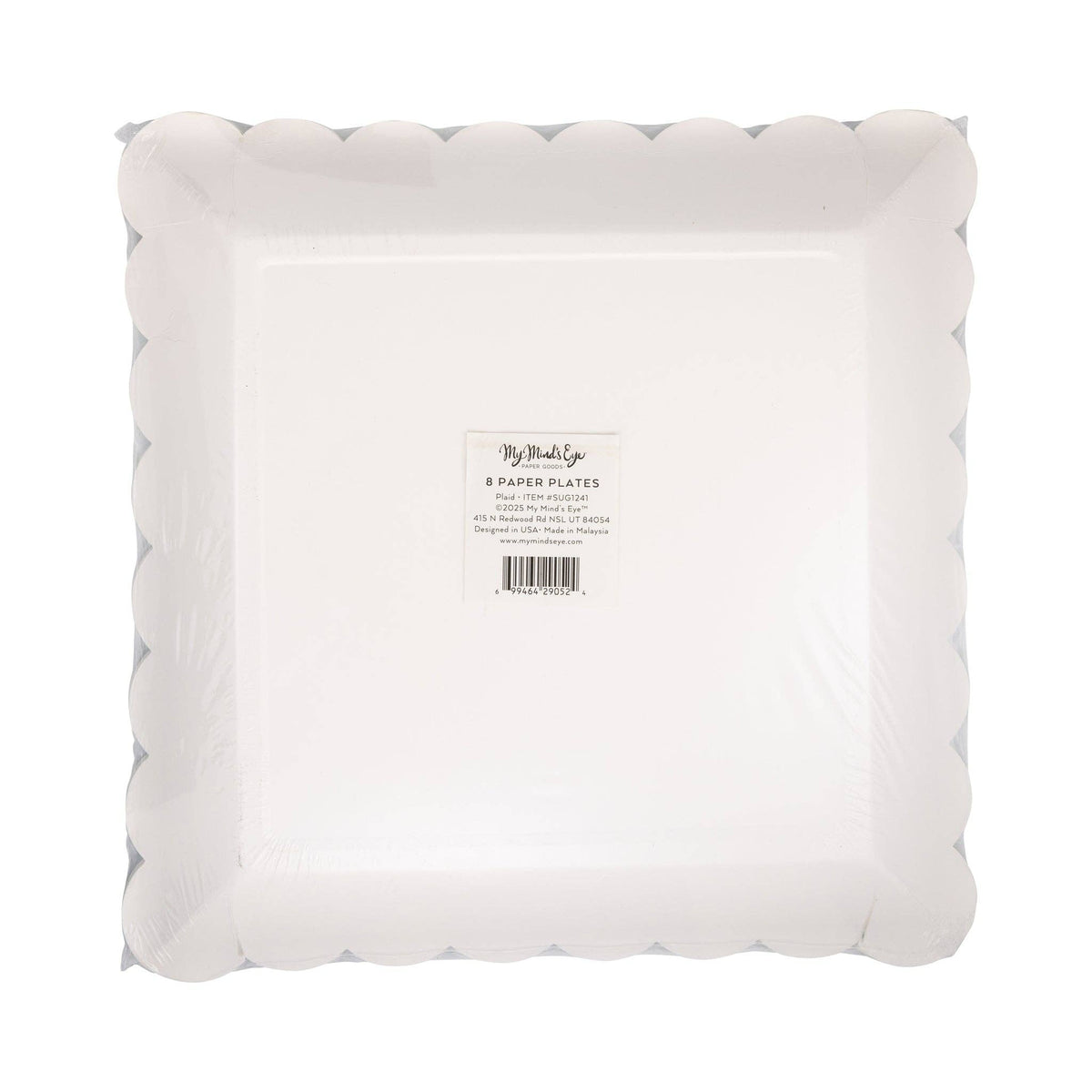 Plaid Scalloped Edge Paper Plates - The Preppy Bunny