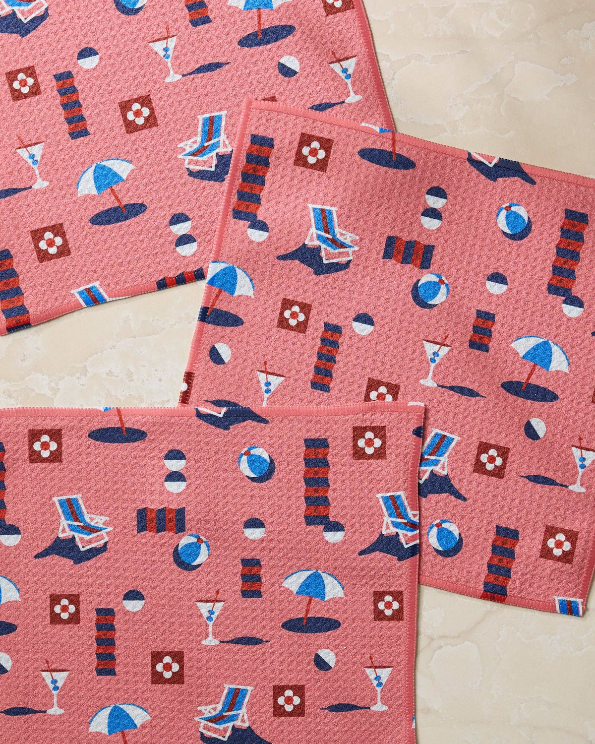 Geo Beach Day Dishcloth Set by Geometry
