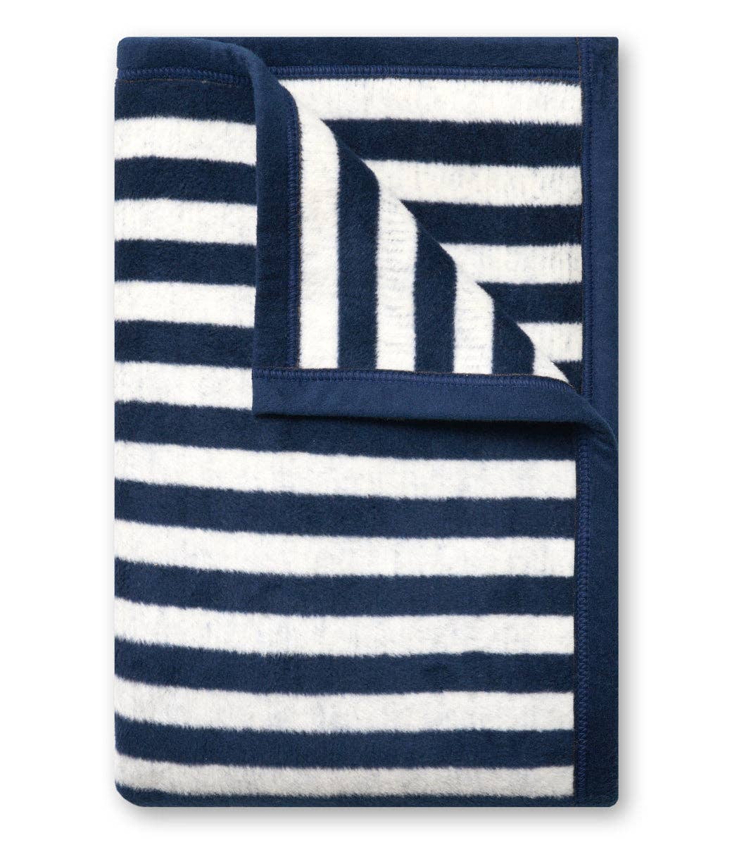 Sideline Stripe Navy Midi Blanket by ChappyWrap - The Preppy Bunny